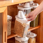 Cereal & Grain Storage Container Clear Stackable Flip-Top Lid
