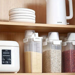 Cereal & Grain Storage Container Clear Stackable Flip-Top Lid