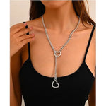 Chain Necklace Double-Layer Link Metal Design