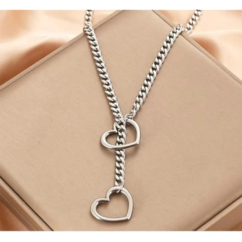 Chain Necklace Double-Layer Link Metal Design