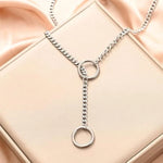 Chain Necklace Double-Layer Link Metal Design