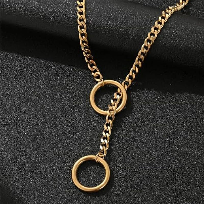 Chain Necklace Double-Layer Link Metal Design