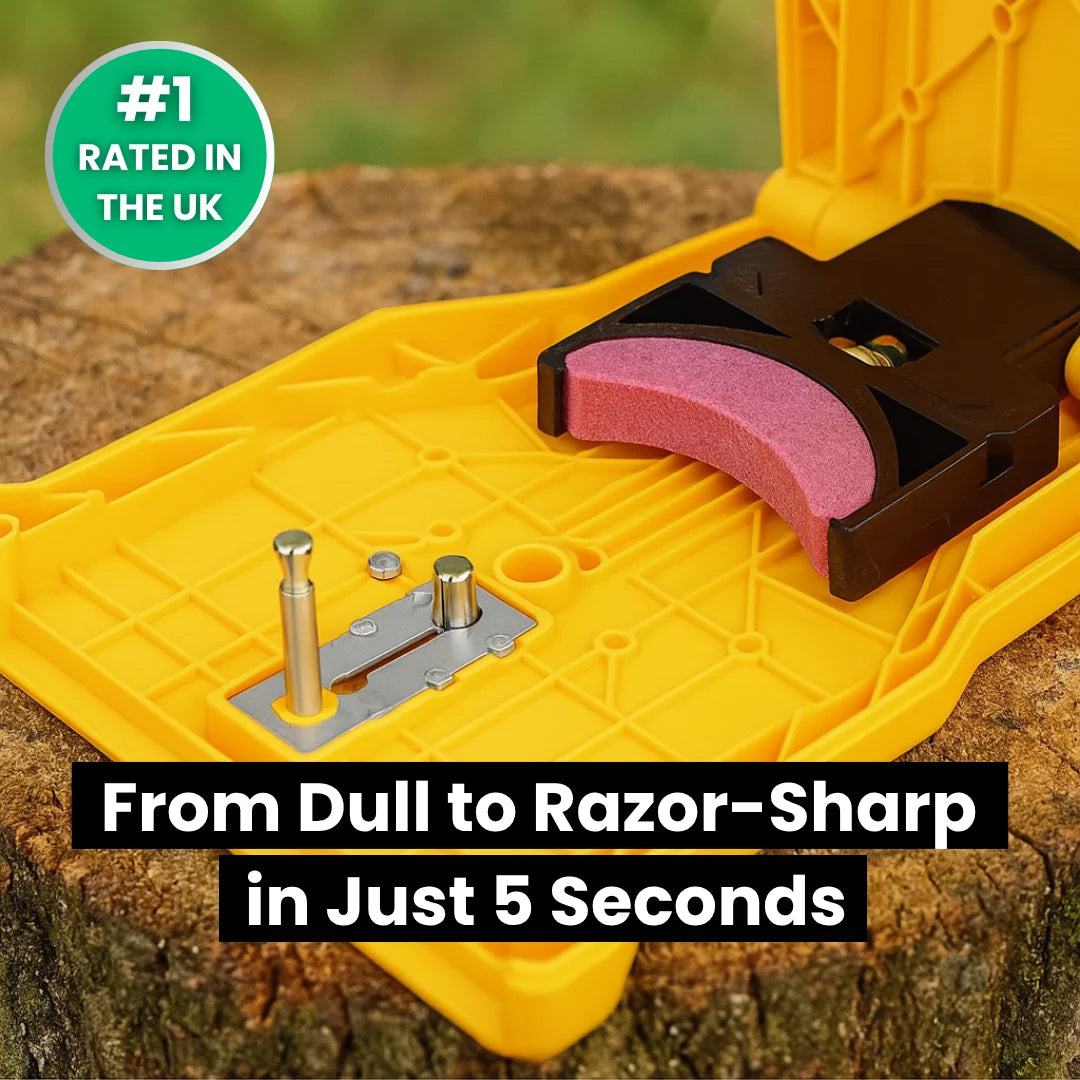 Chainsaw Sharpener Portable Clamp-Style Replaceable Stone