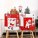 Chair Cover Santa Claus Motif Universal Fit Machine-Washable