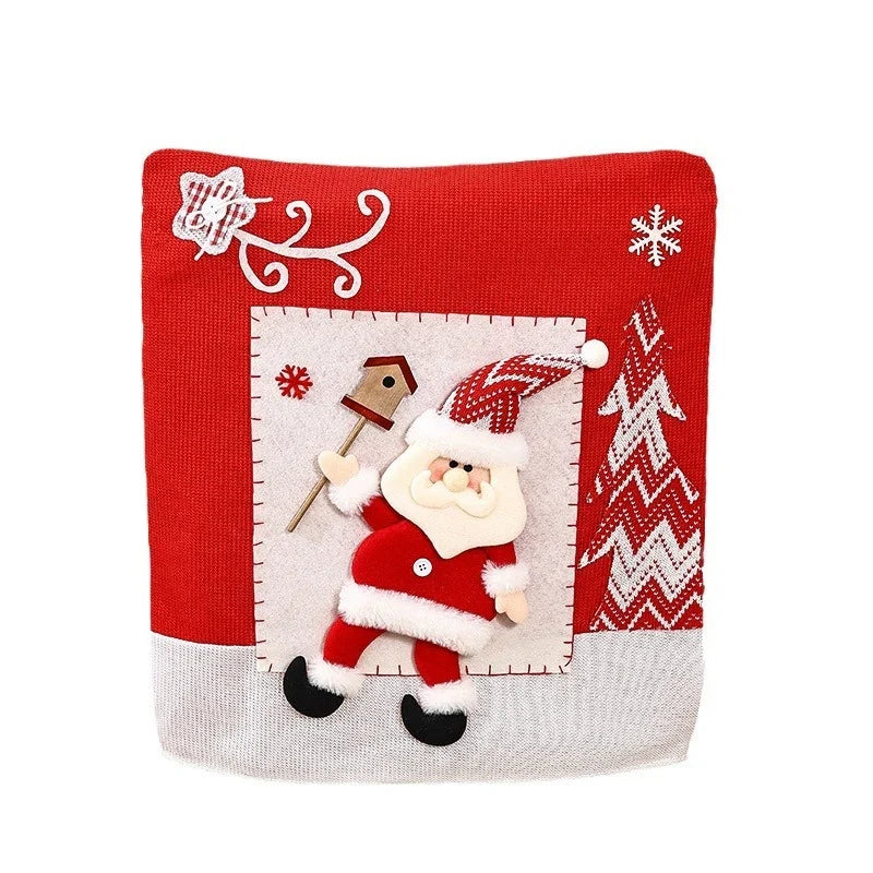 Chair Cover Santa Claus Motif Universal Fit Machine-Washable