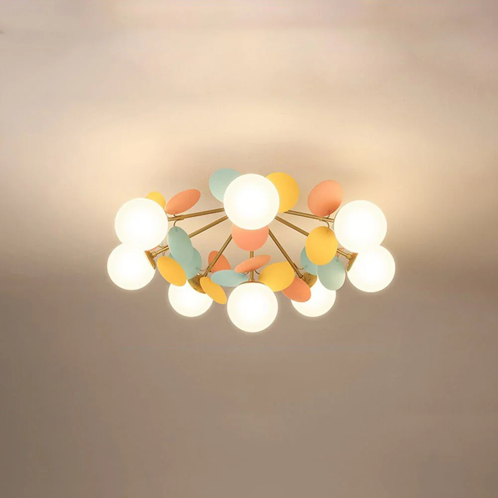 Chandelier Flower Branch Semi-Flush LED