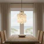 Chandelier Layered Shell Design Adjustable LED Light