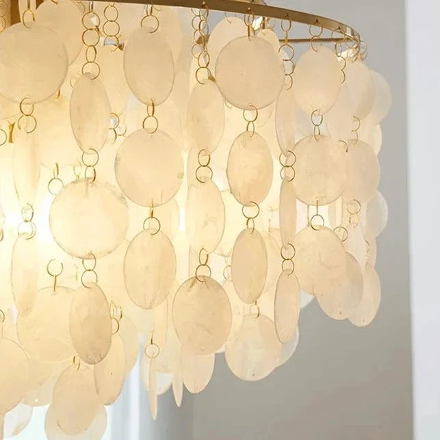 Chandelier Layered Shell Design Adjustable LED Light