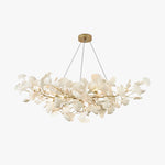 Chandelier U-Shaped Design Handmade Ceramic Elements