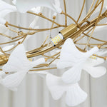 Chandelier U-Shaped Design Handmade Ceramic Elements