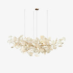 Chandelier U-Shaped Design Handmade Ceramic Elements