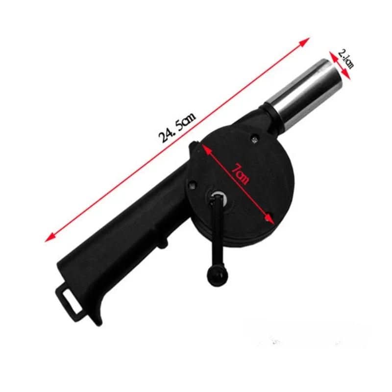 Charcoal Grill Fan Hand-Operated Lightweight Plastic