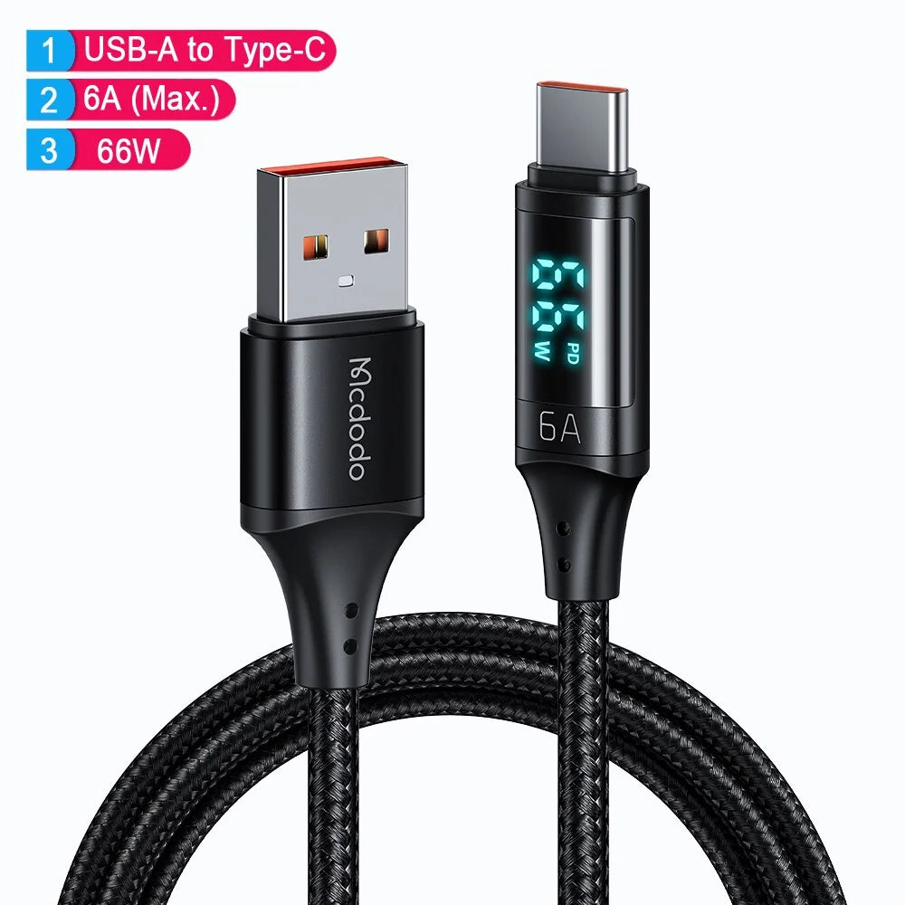 Charging Cable LED Display 3A Fast Charging