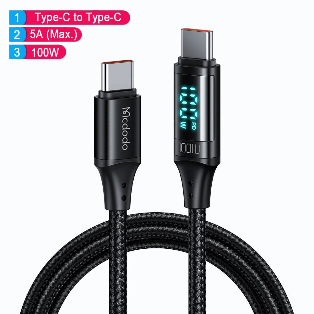 Charging Cable LED Display 3A Fast Charging