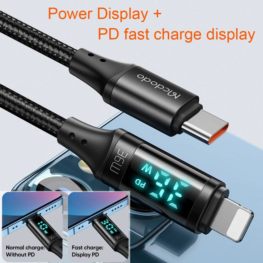 Charging Cable LED Display 3A Fast Charging