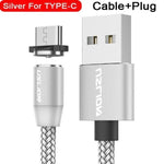 Charging Cable Magnetic Nylon-Braided With LED Indicator