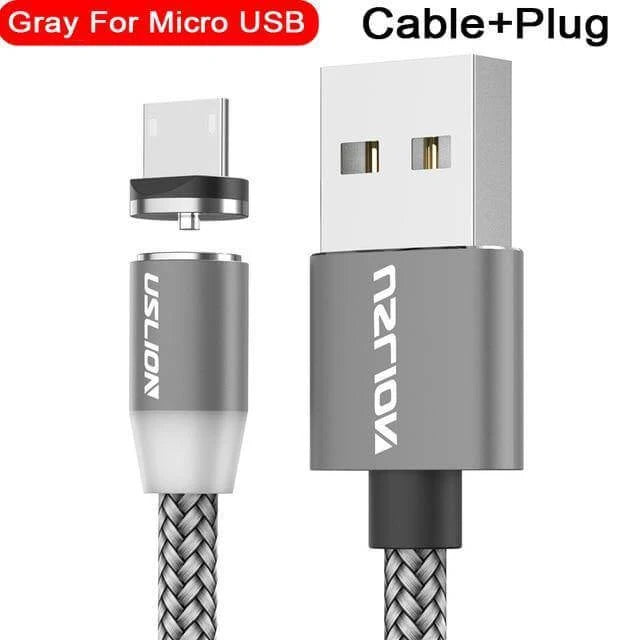 Charging Cable Magnetic Nylon-Braided With LED Indicator