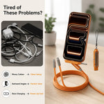 Charging Cable USB-C 240W Fast Charging 360° Phone Stand