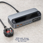 Charging Station LCD Display 5-Port GaN USB Charger