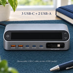Charging Station LCD Display 5-Port GaN USB Charger