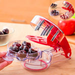 Cherry Pitter Stainless Steel Blade Press-Down Design