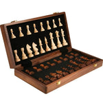 Chess Set Folding Walnut Wood Complete Piece Set