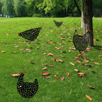 Chicken Garden Statue Weather-Resistant Hand-Painted 5-Piece Set