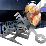 Chicken Roasting Stand Stainless Steel Motorcycle Design For Grill & Oven