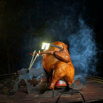 Chicken Roasting Stand Stainless Steel Motorcycle Design For Grill & Oven