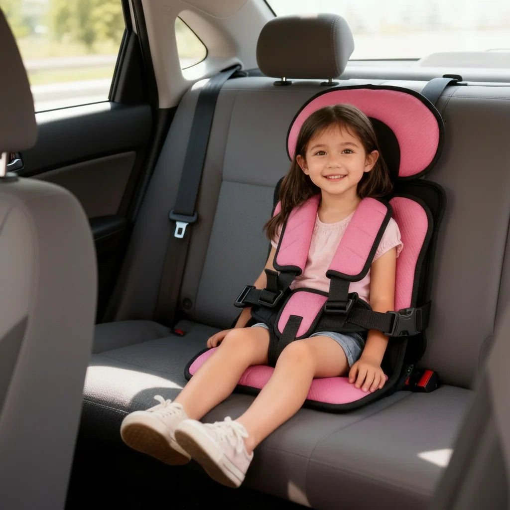 Child Car Booster Seat Foldable Portable 5-Point Harness