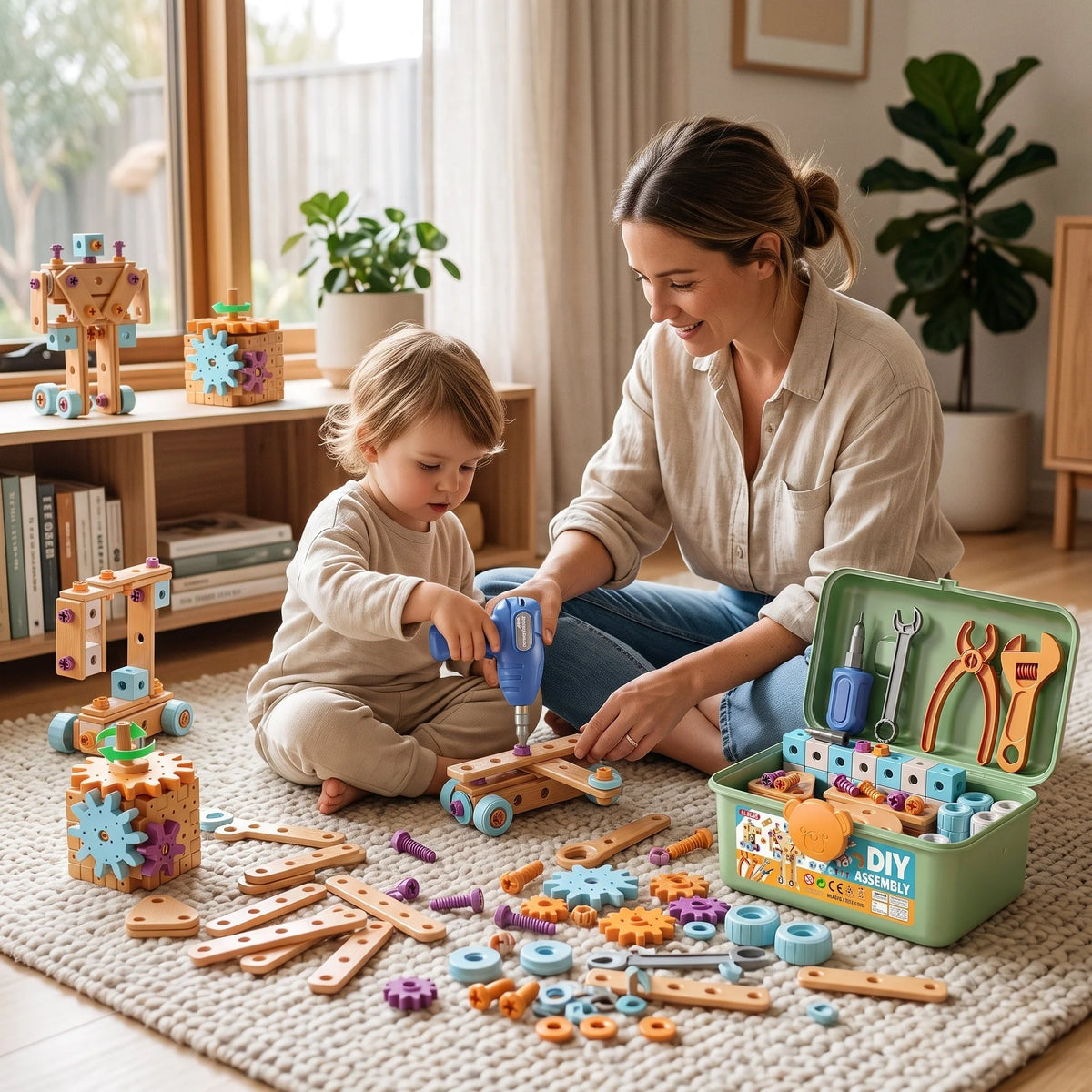 Children’s Tool Set Electric Drill 126-Piece Building Kit