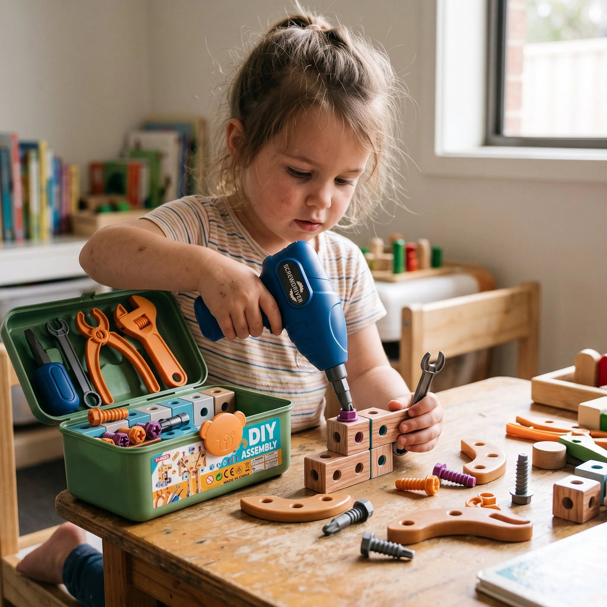 Children’s Tool Set Electric Drill 126-Piece Building Kit