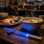 Chopsticks Set Built-In LED Lighting Reusable ABS 10.24 Inch