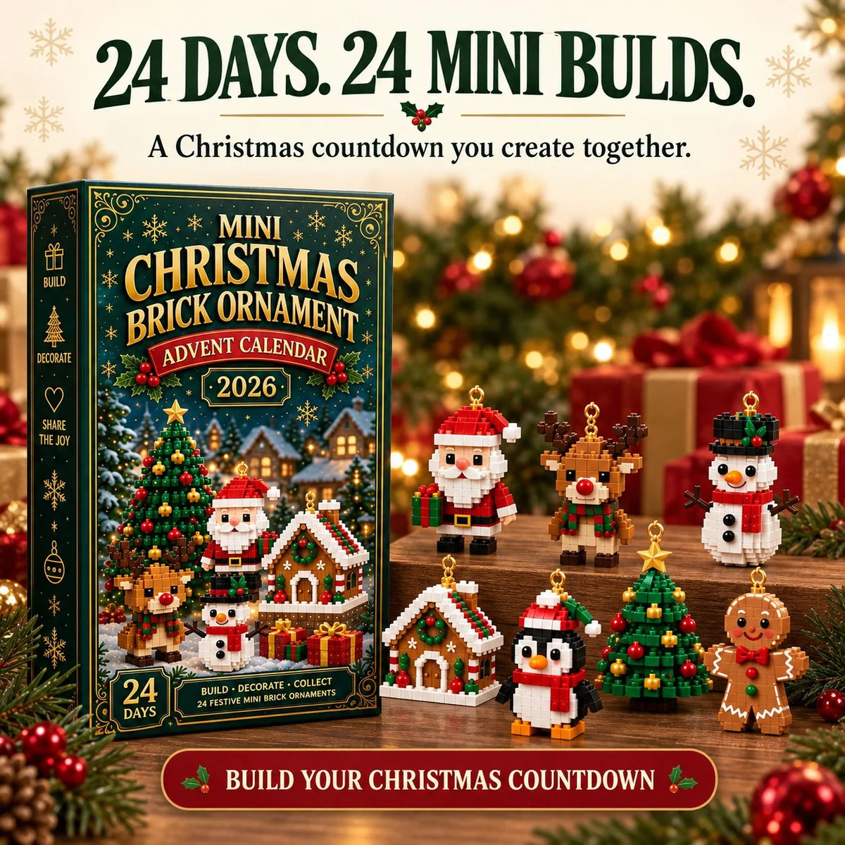 Christmas Advent Calendar 24 Mini Building Sets