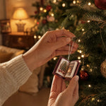 Christmas Advent Calendar 24 Miniature Book Ornaments Reusable