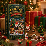 Christmas Advent Calendar Mini Brick Building Sets 24 Festive Models with Hanging Loops