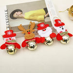 Christmas Bell Ornament Santa Motif Durable Color-Retentive Finish