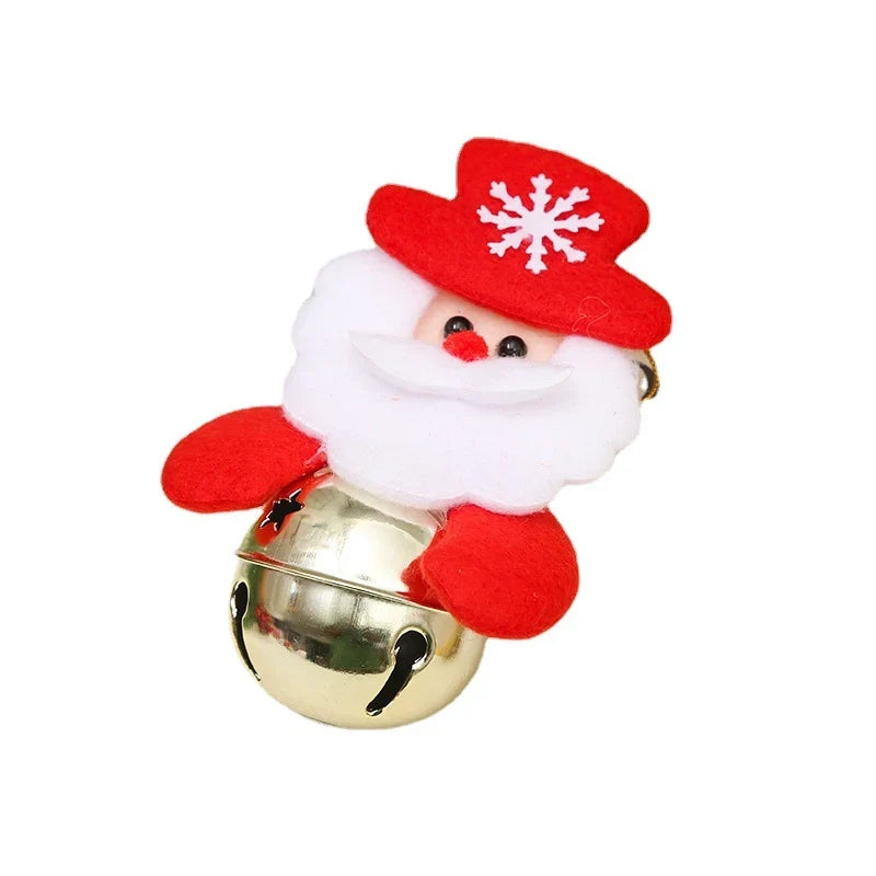 Christmas Bell Ornament Santa Motif Durable Color-Retentive Finish