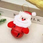 Christmas Bell Ornament Santa Motif Durable Color-Retentive Finish