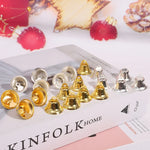 Christmas Bells Polished Gold With Hanging Loop