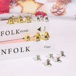 Christmas Bells Polished Gold With Hanging Loop