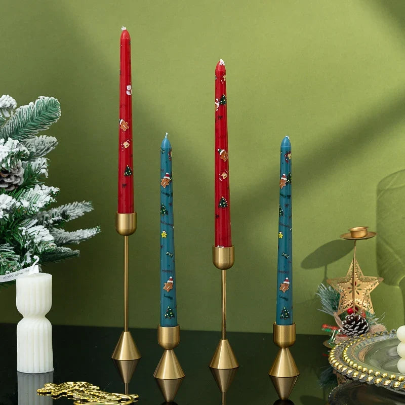 Christmas Candle Festive Motifs & Assorted Colors