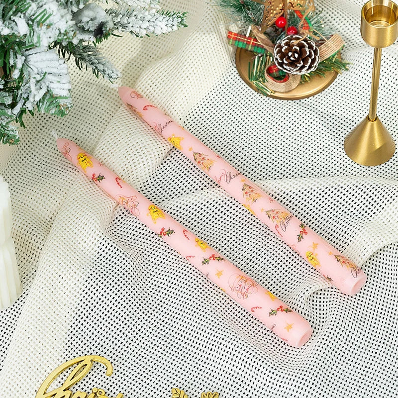 Christmas Candle Festive Motifs & Assorted Colors