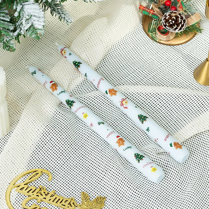 Christmas Candle Festive Motifs & Assorted Colors