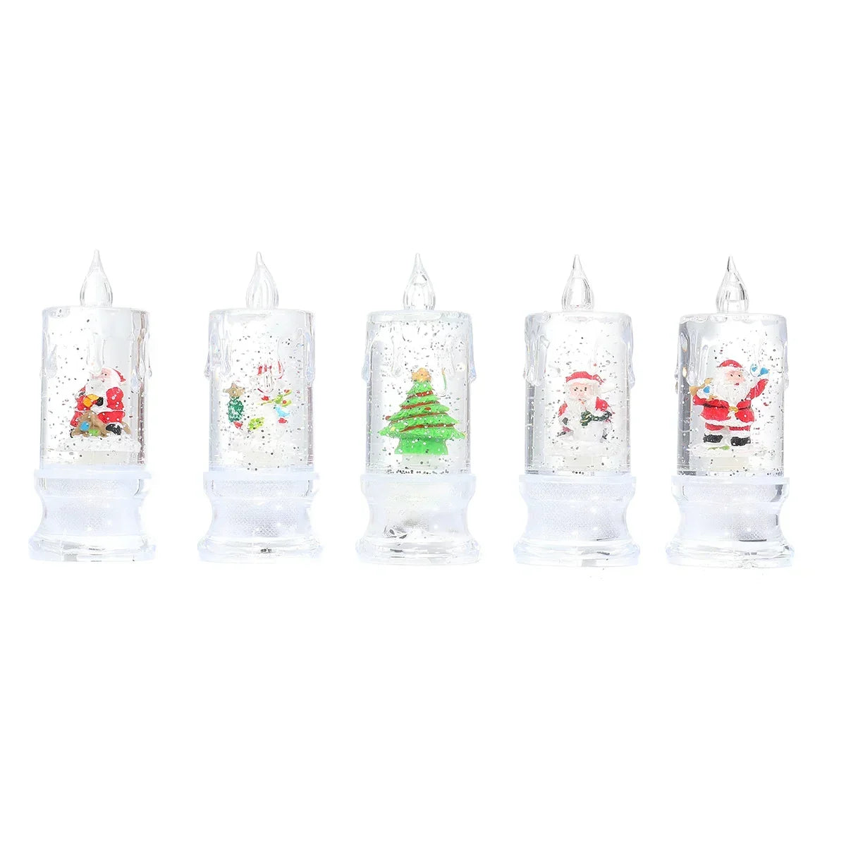 Christmas Candle Figurine Warm LED Battery-Free