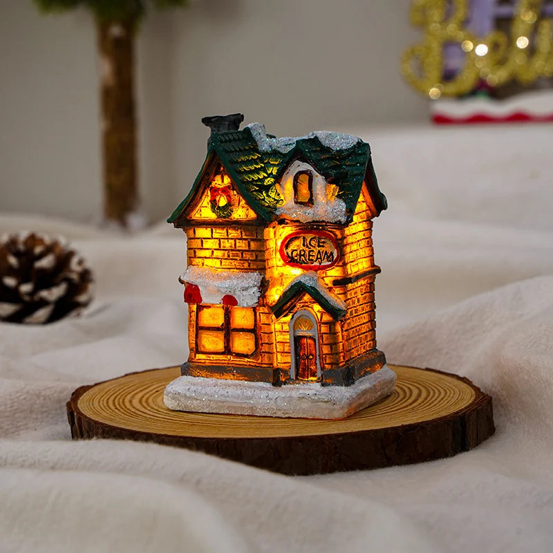 Christmas Decoration Figure LED-Lit Weatherproof Polyresin