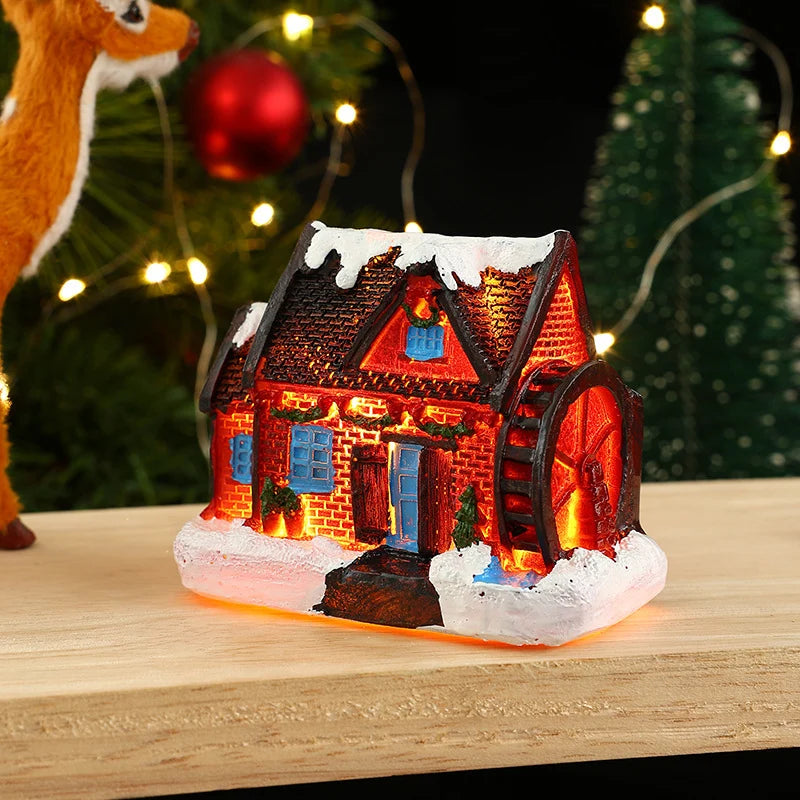 Christmas Decoration Figure LED-Lit Weatherproof Polyresin