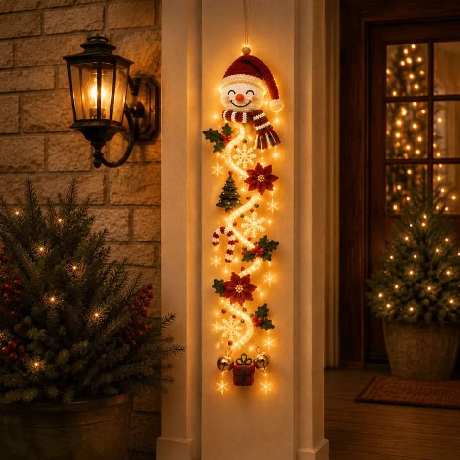 Christmas Door Decoration Illuminated Flat 2D 47.2 Inch