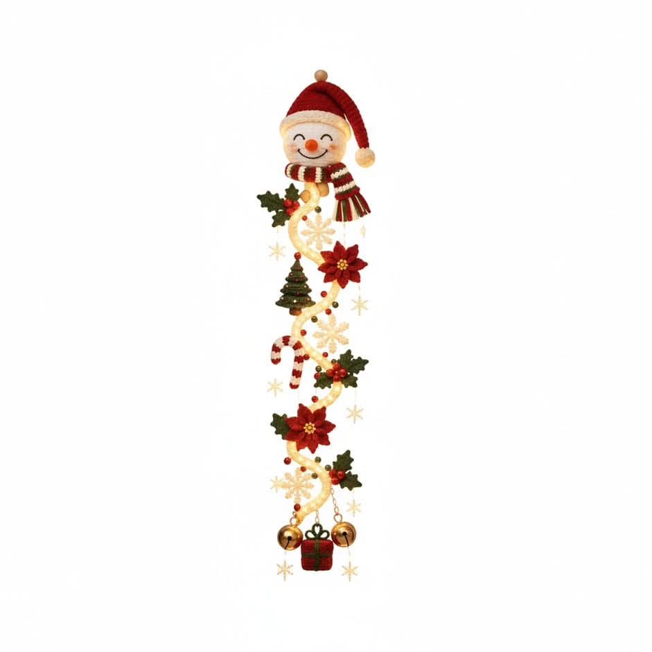 Christmas Door Decoration Illuminated Flat 2D 47.2 Inch