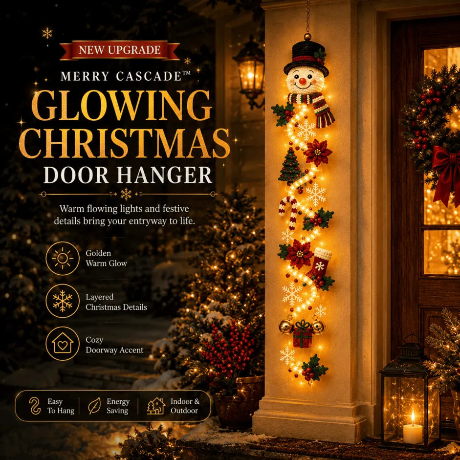 Christmas Door Decoration Illuminated Vertical Design Warm White Light 47.2 Inch tall